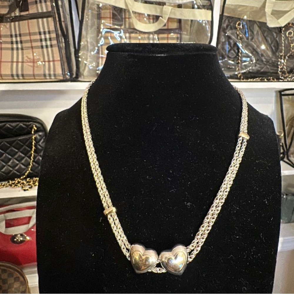 Tiffany and Co. Necklace Double Chain and hearts